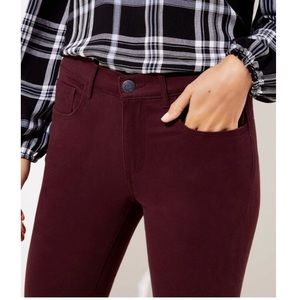 LOFT sateen leggings in plum